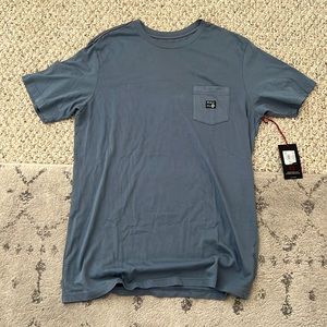 RVCA L Blue T w pocket. Tags still on.